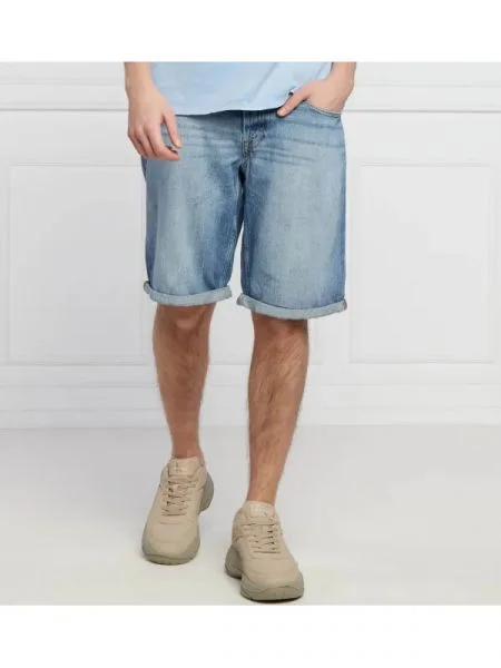 GUESS Pantaloni scurți Sonny | cu adaos de in albastru