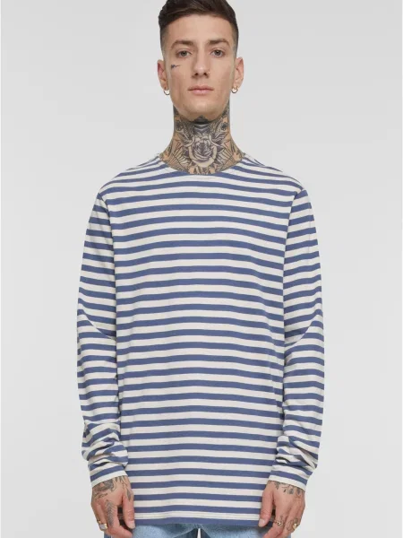 Csíkos póló Urban Classics fehér