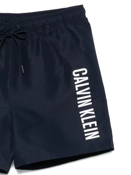 Slip de baie Calvin Klein cu autograf albastru