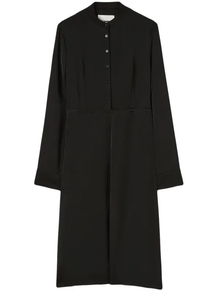 Rochie tip cămașă Jil Sander de costum negru