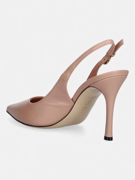Pantofi cu toc Pollini din piele bej