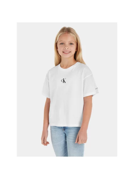 Calvin Klein Jeans Marškinėliai Boxy Fit balta