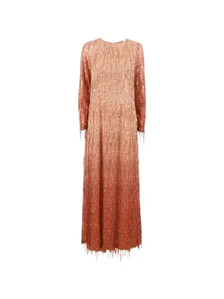 Rochie maxi Clips cu paiete portocaliu