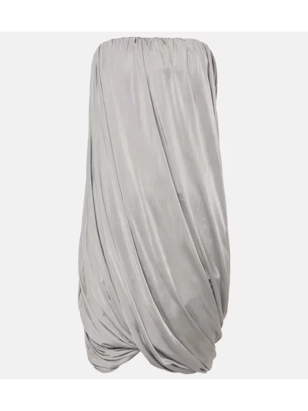 Rochie The Attico din jerseu drapată gri