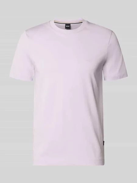 Krój regular fit t-shirt z detal z logo model Boss
