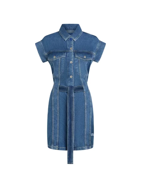 Mała mały sukienka jeansowa Karl Lagerfeld Jeans garniturowa niebieska