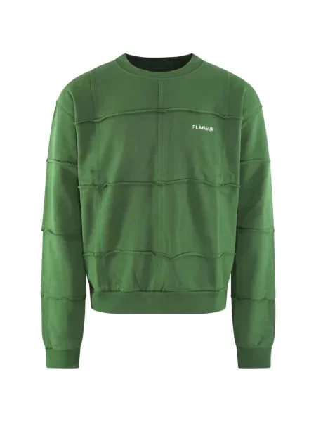 Hanorac crewneck Flâneur cu decolteu rotund verde