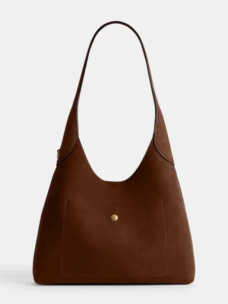 Coach torba za žene od brušene kože Brooklyn Shoulder Bag 28 smeđa