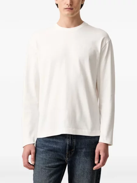 Lung tricou polo Marc O'polo cu broderie alb