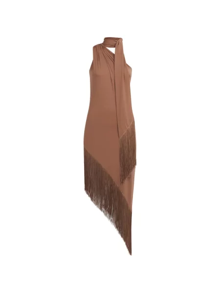 Rochie Taller Marmo cu franjuri maro