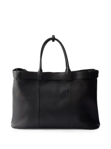 Geantă Prada din piele cu cataramă negru