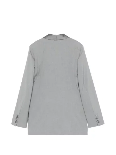 Sacou Manuel Ritz din satin cu rever gri