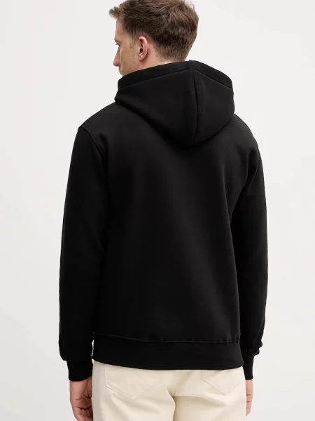 Geacă Alpha Industries cu glugă cu imagine negru