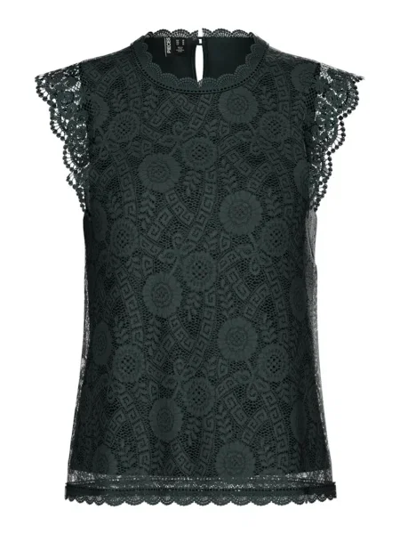 PIECES Bluză PCOLLINE închis verde