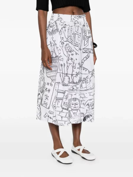 Spódnica midi Talking Walls biała