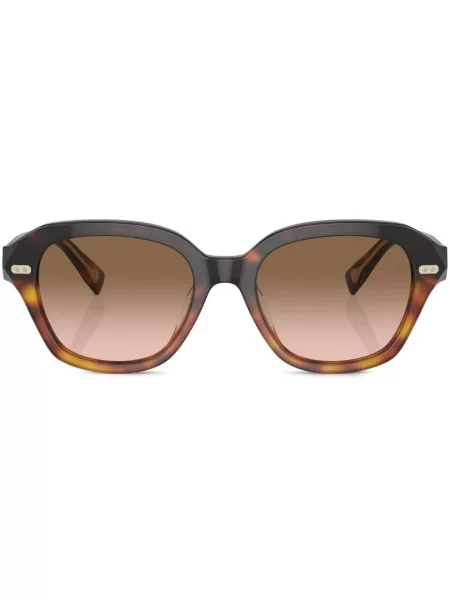 Okrugle sunčane naočale Brunello Cucinelli smeđa