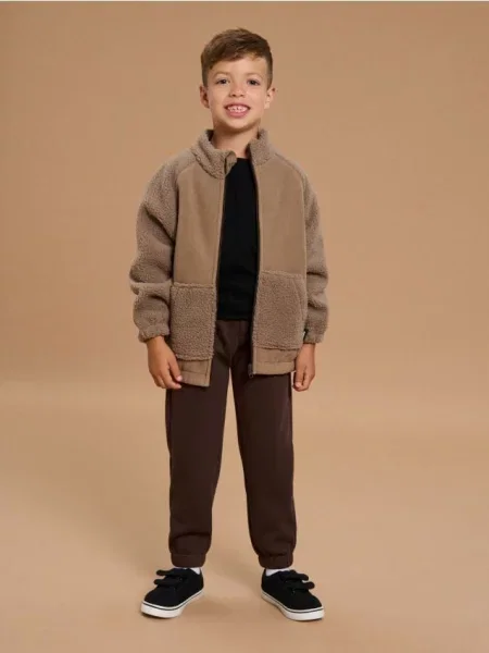 Sinsay Kalhoty joggers tmavě hnědá