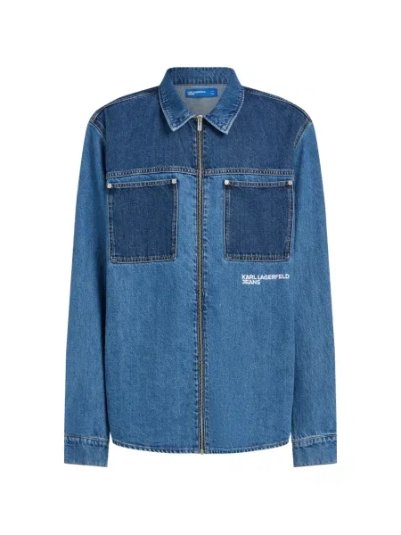Cămașă Karl Lagerfeld Jeans albastru