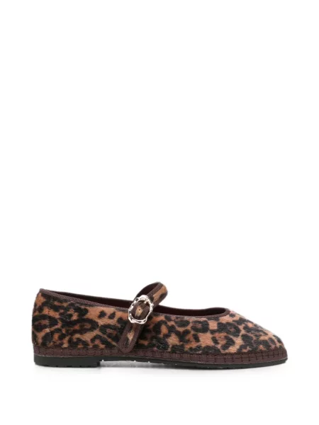 Balerini Flabelus cu imagine cu model leopard maro
