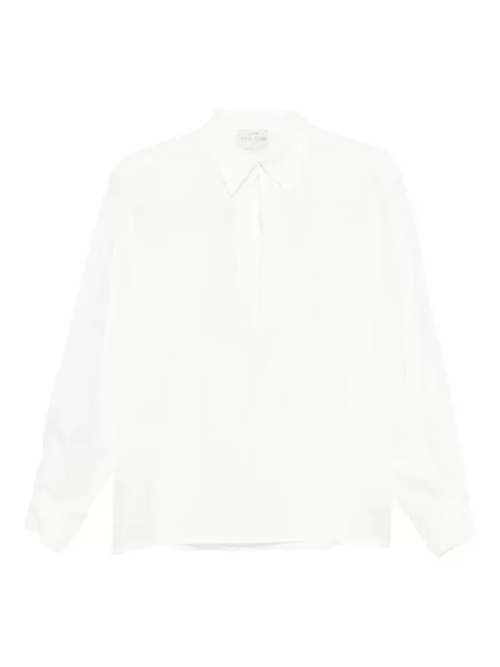 Bluză Forte_forte de mătase alb