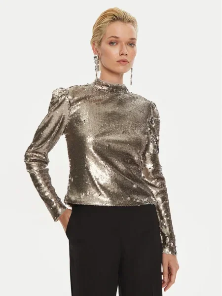 Bruuns Bazaar Bluză Aniqa argintiu