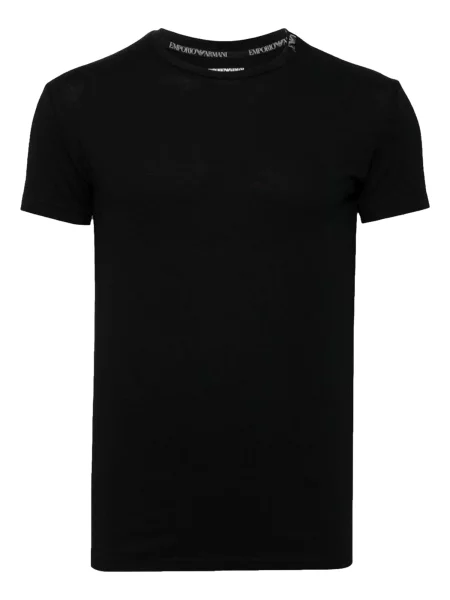 Emporio Armani Tricou gri deschis negru