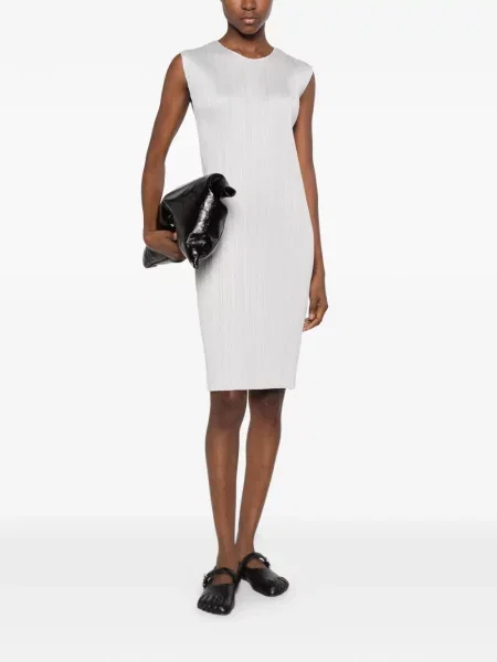 Midi suknelė Pleats Please Issey Miyake pilka