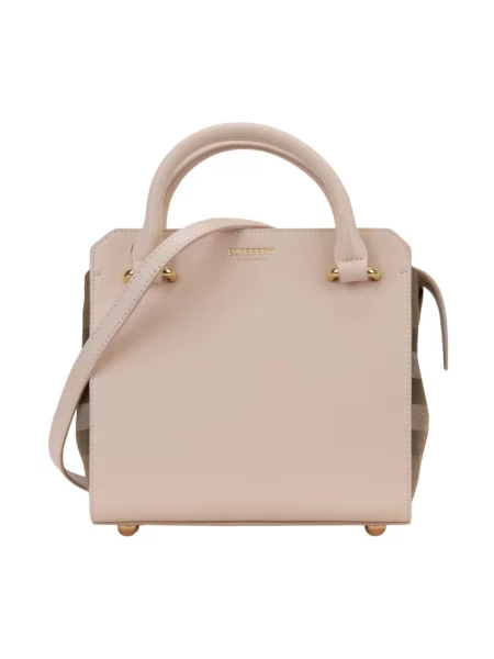 Torebka skórzana Burberry skórzana różowa