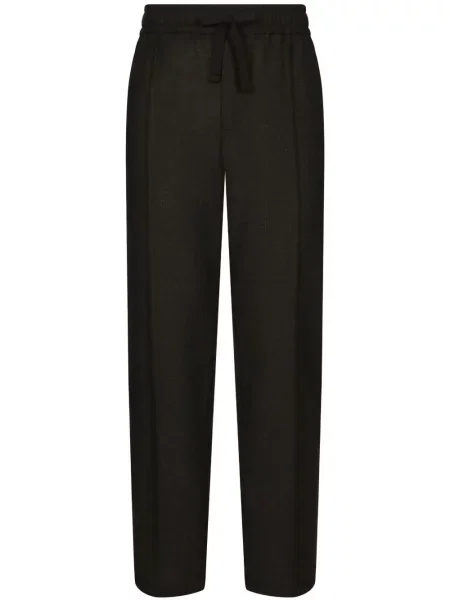 Pantaloni Dolce & Gabbana de lână alergare gri