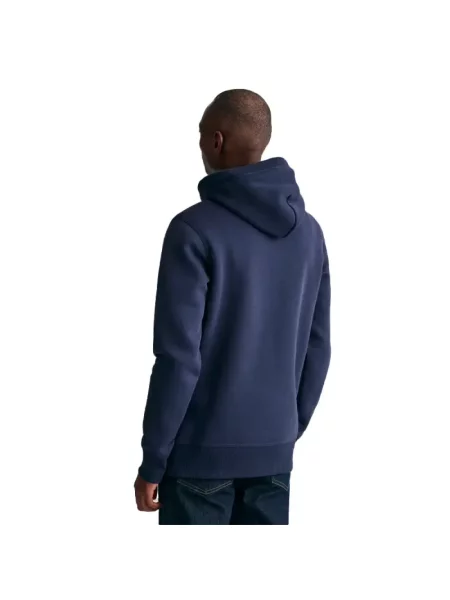 Gant bluza granatowy z kapturem z aplikacją niebieska