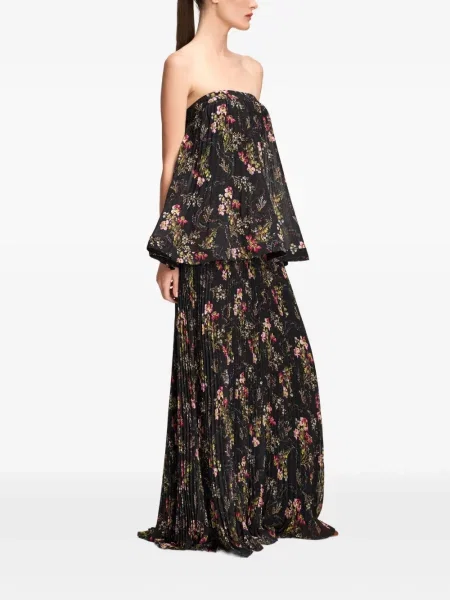 Rochie maxi Cinq A Sept cu model floral cu imagine negru