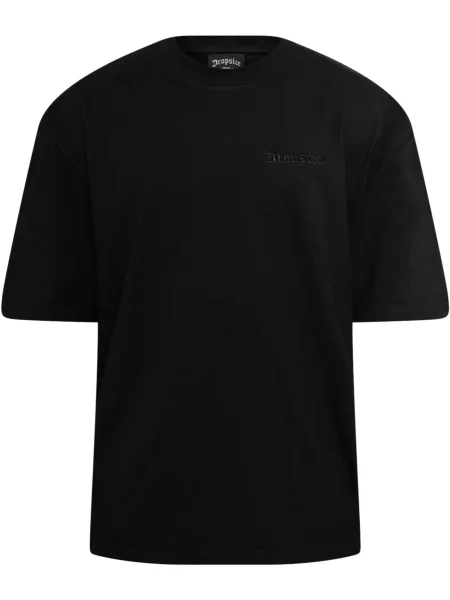 Dropsize Tricou azur / albastru deschis / gri argintiu negru