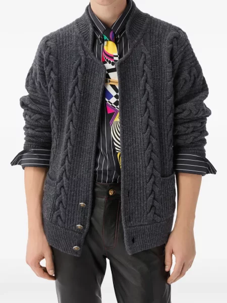 Cardigan Versace de lână gri