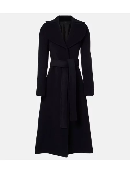 Palton Alaïa de lână albastru