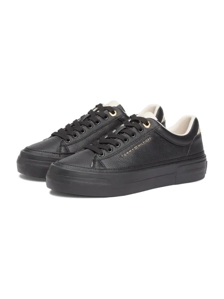 Sneakerși Tommy Hilfiger cu platformă negru