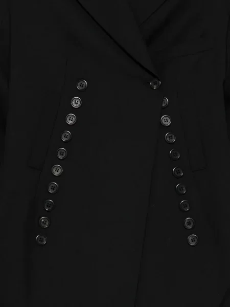 Płaszcz Rokh z falbankami czarny