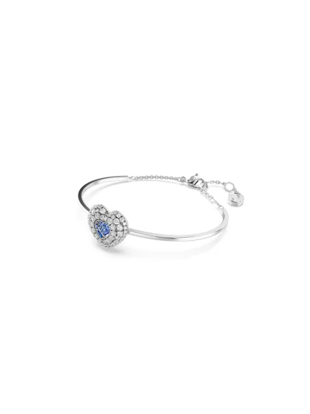 Bransoletka Swarovski w serca szara