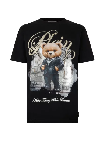 Tricou Philipp Plein cu imagine negru