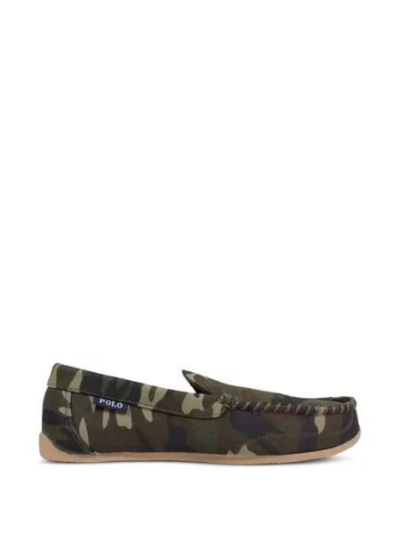 Pantofi loafer Polo Ralph Lauren cu imagine cu cataramă cu model camuflaj verde