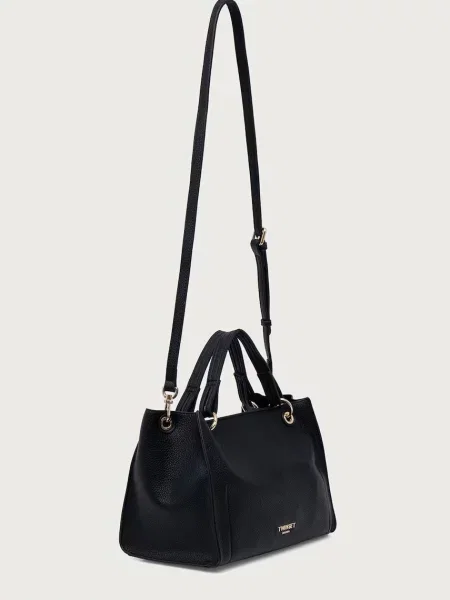 Geantă shopper Twinset din piele negru