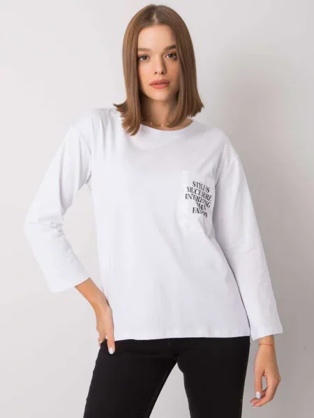 Bluză Fashionhunters alb