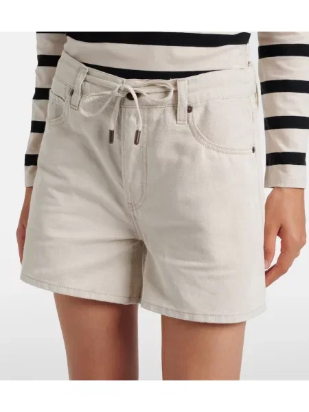 Pantaloni scurți din denim Frame alb