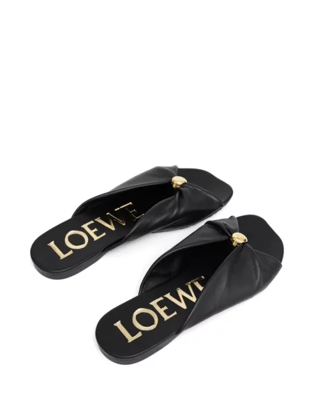 Sandale Loewe din piele fără toc negru