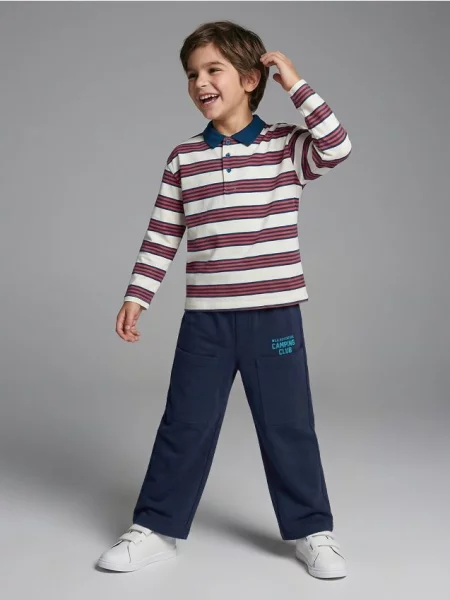 Sinsay Tepláky se širokými nohavicemi námořnická modrá