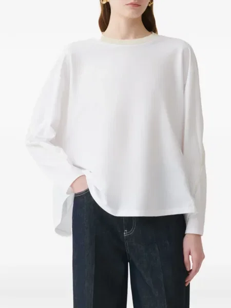 Lung tricou Fabiana Filippi alb