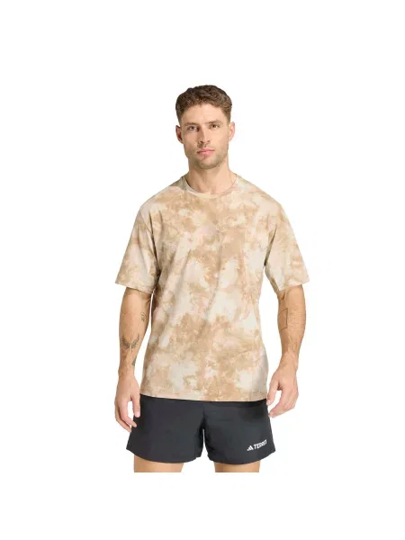 Póló adidas Terrex Multi Spray Dye T-Shirt Wonder Alumina/ Cardboard M bézs