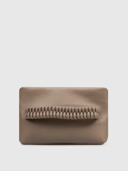 Шкіряний клатч Peserico коричневий