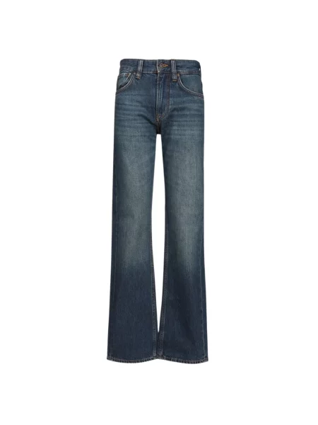 Jeansy straight leg Emporio Armani niebieskie
