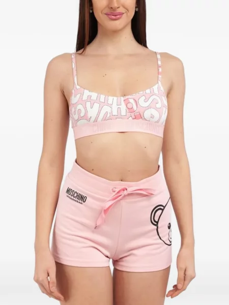 Sutien Moschino cu imagine roz