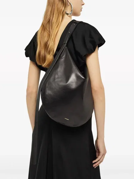Geanta de piele Jil Sander din piele negru
